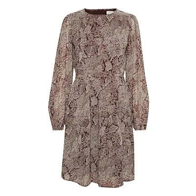 Abbildung von Part Two Cirkelinepw DR Freizeitkleid, Damen, Größe: 46, Hot fudge line print