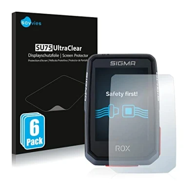 Abbildung von Savvies 6 Stück Schutzfolie für Sigma ROX 2.0 Displayschutz Folie Ultra Transparent