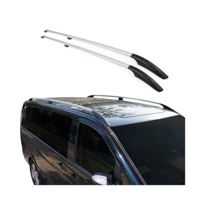 Abbildung von OMAC Dachreling Dachgepäckträger kompatibel mit Renault Kangoo 2008 2021 L1 Alu Grau