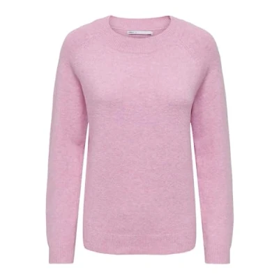 Abbildung von ONLY Damen ONLRICA Life L/S KNT NOOS Pullover, Prism Pink/Detail:W. Melange, XXL