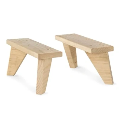 Abbildung von Astigarraga Kit Line Möbelfuß Vollholz Regalbeine Dinamic, 2er Set Möbelfüße