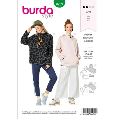 Abbildung von Sweatshirt Burda 6253 34 44