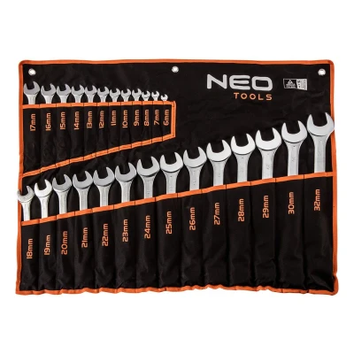 Abbildung von NEO TOOLS 09 754 Ring / Gabelschlüssel 6,7,8,9,10,11,12, 13,14,15,16,17,18, 19,20,21,22,23,24, 25,26,27,28,29, 30,32 mm
