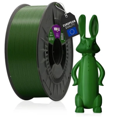 Abbildung von WINKLE PETG Filament 1.75mm Tannengrün, 1kg Spule, 3D Drucker Kompatibel mit FDM Druckern, Druckmaterialien, Maßgenauigkeit +/ 0.05mm, Schlagfest, Leicht zu Bedrucken