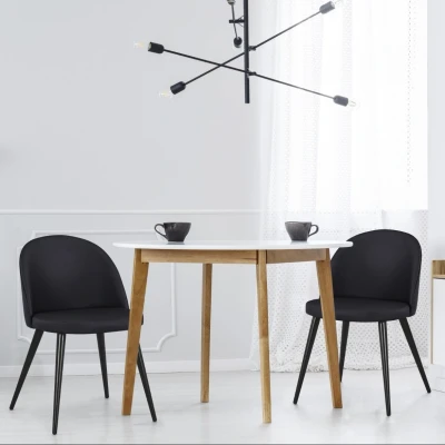 Abbildung von Menzzo Maury Polsterstühle, schwarz, L51 x T56 H75 cm Sitzfläche H46