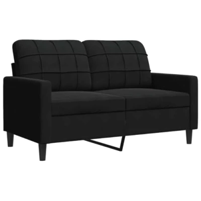 Abbildung von vidaXL Sofa 2 Sitzer Schwarz 120 cm Samt