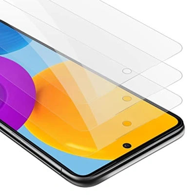 Abbildung von Cadorabo 3x Panzer Schutz Glas für Samsung Galaxy M52 5G 3 Stück Schutzfolie in Ultra Klar Hüllen freundlich Gehärtetes (Tempered) Dipslayschutz Folie 9H Härte Anti Kratzer