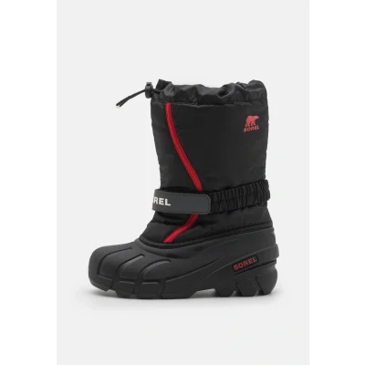 Abbildung von Sorel Youth Flurry Unisex Snowboot/Winterstiefel für Kinder, Größe: 34, Black/bright red Schuhe
