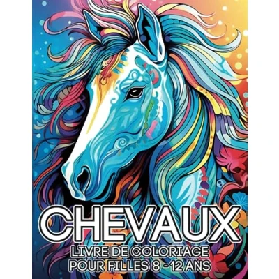 Abbildung von Chevaux, livre de coloriage pour filles, 8 12 ans: Mieux qu&#039;une tablette, 60 magnifiques dessins chevaux à colorier
