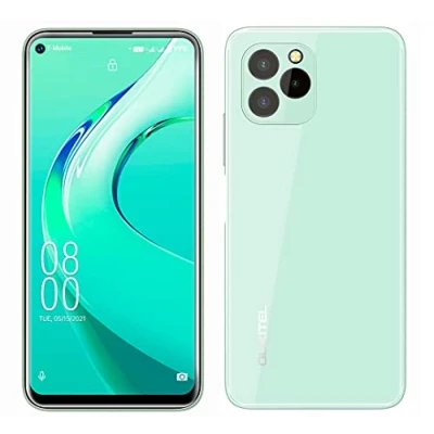 Abbildung von OUKITEL C21 Pro Telemovel Livre 11, Vollvisier Design, 4 GB 64 GB, 256 SD, extern, Dreifachkamera 21 MP, Dual SIM, Ecrã HD 6,39 Zoll (6,39 Zoll), digitaler Druck, einfache Identifizierung, Grün