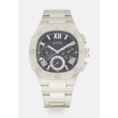 Abbildung von Guess Headline Chronograph silvercoloured/blue gradient, Herren, Größe: One Size, Silver coloured/blue gradient