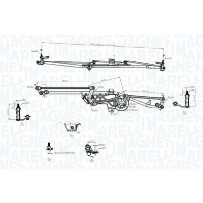 Abbildung von MAGNETI MARELLI 085570752010 Scheibenwischergestänge vorne SEAT: Alhambra II, VOLKSWAGEN: Sharan II