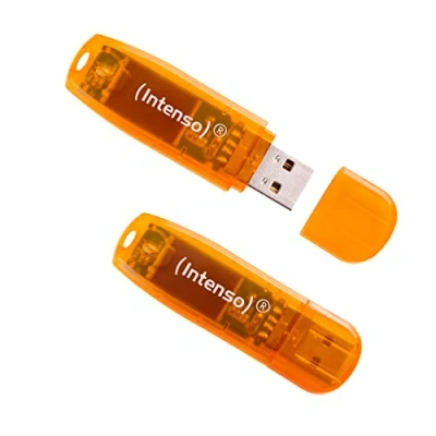 Abbildung von Intenso USB Stick 64GB Speicherstick Rainbow Line orange 2er Pack