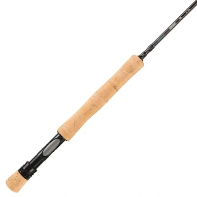 Abbildung von Shakespeare Cedar Canyon Elite Fliegenrute Premium Kohlefaser Konstruktion, mittelschnelle Aktion Fliegenfischerrute für Präzisions Wurf, 4pc, Leichter Aluminium Rollensitz, Kork Griff, 9ft 7/8 wt