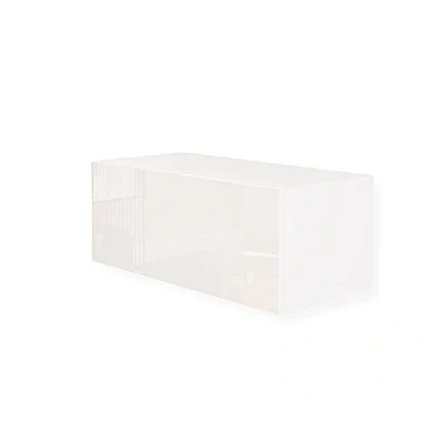 Abbildung von HAJDUK FURNITURE 90 cm Weiß Hochglanz TV Lowboard Board Hängend Hängeschrank Wohnwand Möbel Fernsehschrank Fernsehtisch Sideboard HiFi 90x35x40 Holzwerkstoff