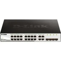 Abbildung von D Link DGS 1210 20/E 20 Port Gigabit Smart Switch (16 x 10/100/1000 Mbit/s Base T Ports und 4 100/1000 Combo) Nur EU Netzkabel