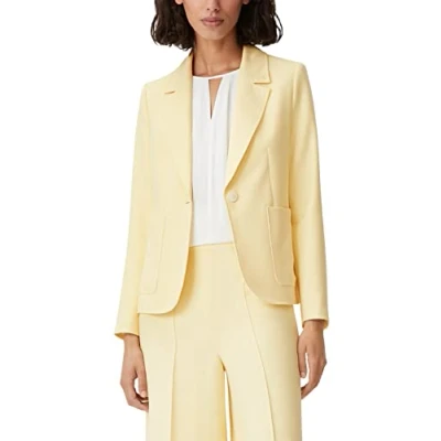 Abbildung von comma Blazer, Damen, Größe: 34, Helles zitrone
