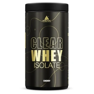Abbildung von PEAK Clear Whey Isolate 450g Geschmack Cherry I 15 Portionen hochwertiges Protein klare Konsistenz fruchtiger, erfrischender fettfrei, zuckerfrei