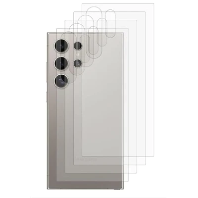 Abbildung von GIOPUEY[4 Stück Rückseite Folie Kompatibel mit Samsung Galaxy S24 Ultra, Ultra Schutzfolie, Weiches TPU, Dünn, Matte Textur, Anti Fingerabdruck, Glatt Translucent