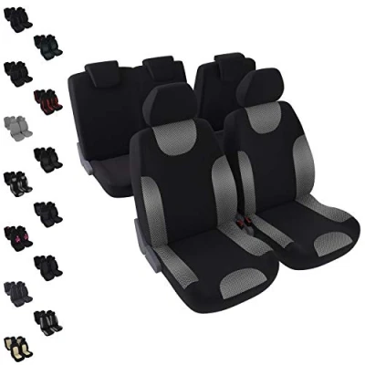 Abbildung von DBS Autositzbezüge Schonbezüge PKW/Auto 5 Sitze Metallisch Universal rutschfest Waschbar