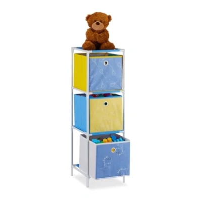 Abbildung von relaxdays Steckregal Kinderregal Dino mit Boxen, 3
