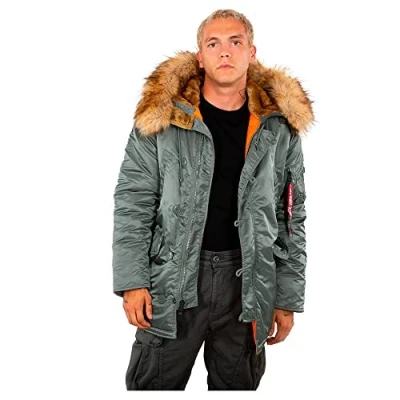 Abbildung von Alpha Industries Herren N3B VF 59 Damen Winterjacke, Vintage Green, L