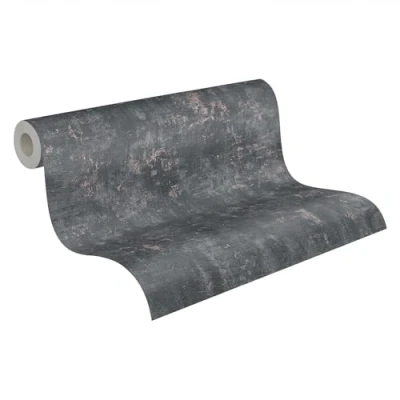 Abbildung von living walls Vliestapete &quot;Stories of Life Tapete metallic Betonoptik Schwarz Bronze&quot;, Metall Effekte gemustert, glänzende Mustertapete für Wohnzimmer Tapeten Schlafzimmer