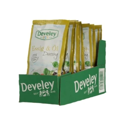 Abbildung von Develey Salatdressing 14x75ml + Gratis Teigkarte von Migase (Essig &amp; Öl)