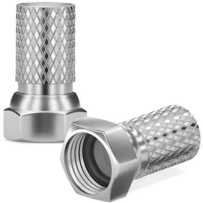 Abbildung von HB DIGITAL 2x F Stecker 7mm mit Gummidichtung breite Mutter für Koaxial Antennenkabel Sat Kabel BK Anlagen SET