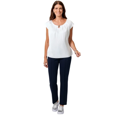 Abbildung von HERMANN LANGE Collection Shirttop &quot;Shirttop mit Blüten Print&quot;, Zierschließe am Ausschnitt, Flügelärmel, Print