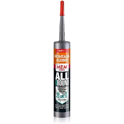 Abbildung von MEM Montage Kleber Allground 3in1, Zum Kleben, Dichten und Füllen, Metallfarben, Wasser UV beständig, Überstreichbar, Für fast alle Untergründe, Lösemittelfrei, 305 g Kartusche