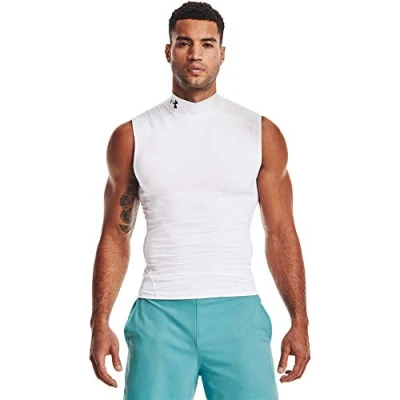 Abbildung von Under Armour TANK COMP MOCK Sleeveless Top, Herren, Größe: Small, White