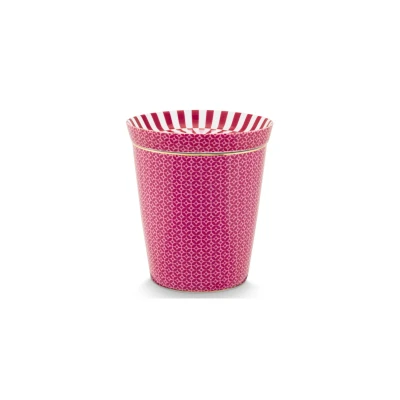 Abbildung von PIP STUDIO Royal Tiles Becher &amp; Teebeutelablage Set dunkelpink 230 ml