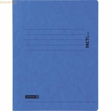 Abbildung von 10 x Brunnen Sammelmappe Fact!plus A4 Karton 375g/qm blau