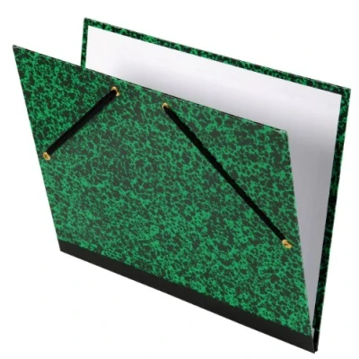 Abbildung von Exacompta 533200E 5er Pack Annonay Zeichenkarton mit Stoffbändern, Rückseite und Ecken, Maße: 67 x 94 cm Format A(594 84mm) Farbe grün