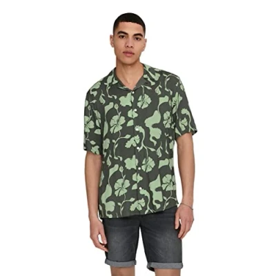 Abbildung von Only &amp; Sons Onsdash LIFE Shirt Hemd, Herren, Größe: Large, Castor gray