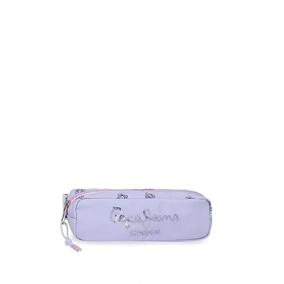 Abbildung von Pepe Jeans Becca Federmäppchen, Violett, 22 x 7 3 cm, Polyester, dunkelviolett, Talla única, etui