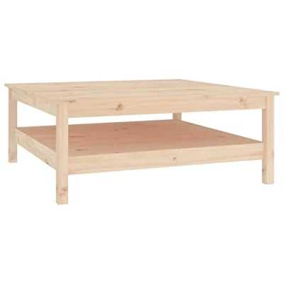 Abbildung von vidaXL Couchtisch Beistelltisch Wohnzimmertisch Sofatisch Kaffeetisch Teetisch Holztisch Tisch Wohnzimmer 100x100x40cm Massivholz Kiefer