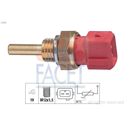 Abbildung von FACET 7.3155 Sensor, Kühlmitteltemperatur Made in Italy OE Equivalent NISSAN: TERRANO 2, 200SX