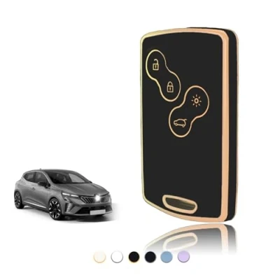Abbildung von TOOMUME Schlüsselhülle, Autoschlüssel Hülle Karte Passt für Renault Scenic Clio Laguna Megane Zoe Captur Duster Espace Fluence Koleos Kadjar Logan, Schlüsselcover Schutz Schlüssel Gehäuse Smart Key