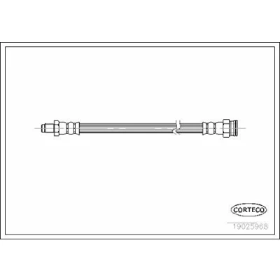 Abbildung von CORTECO 19025968 Bremsschläuche Hinterachse 220 FIAT: 500 Schrägheck, Panda II Punto LANCIA: Ypsilon II, DELTA 3
