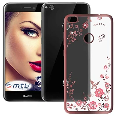 Abbildung von mtb more energy® Schutz Hülle Bloomy für Huawei P8 Lite 2017 / P9 (5.2&#039;&#039;) Rose Gold TPU Case Cover Tasche
