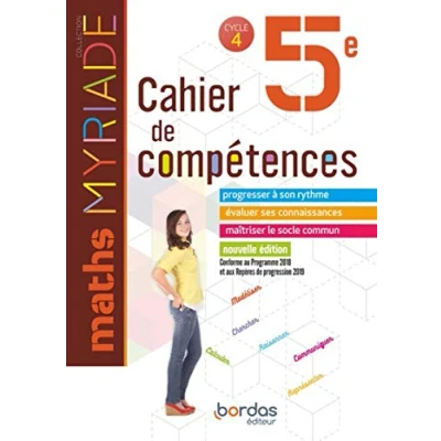 Abbildung von Myriade Maths 5e 2019 Cahier de compétences élève