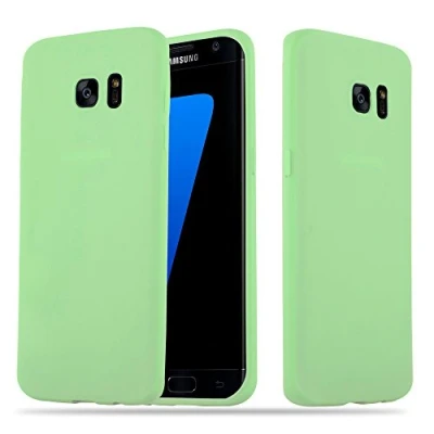 Abbildung von Cadorabo Hülle kompatibel mit Samsung Galaxy S7 Edge Schutzhülle TPU Silikon Case Candy Design Slim Kratzfest Weiche Gummi Rundumschutz für in Grün