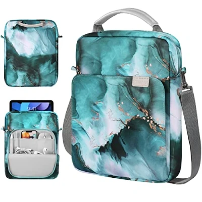 Abbildung von TiMOVO 9 11&quot; Tablet Sleeve Tasche für iPad Air 11 2024/iPad Pro 10 10.9 2022, 2022 2018, 5/4 10.9,iPad 10.2, Galaxy Tab S9 2023, A8 10.5/Tab S8 11&quot;, Pfauenblau