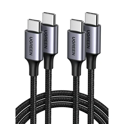 Abbildung von UGREEN USB C auf Kabel 2 Stück 60W PD 3.0 PPS Ladekabel Pack kompatibel mit iPhone 15 Pro Max Galaxy S24 S23 A55 A35 Pixel 8 MacBook Air iPad Pro/Air 2024, Steam Deck usw. (2M)