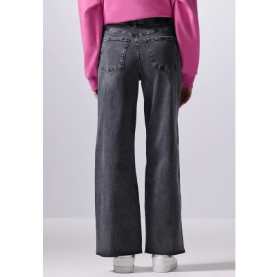 Abbildung von Street ONE Studio WIDE LEG Jeans Flared Jeans, Damen, Größe: 27x30, Grau