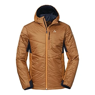 Abbildung von Schöffel Herren Padded Jacket Stams M, leichte, winddichte Winter Wanderjacke mit Recycling Wattierung, atmungsaktive, wasserabweisende Outdoorjacke, pumpkin spice, 56