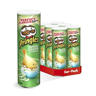 Abbildung von Pringles Sour Cream &amp; Onion Sourcream Chips 6er Party Pack (6 x 185g)