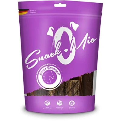Abbildung von SnackOMio Premium Hundesnack krosse Pferdehaut 400g, getreidefrei, 1er Pack (1 x 400g)